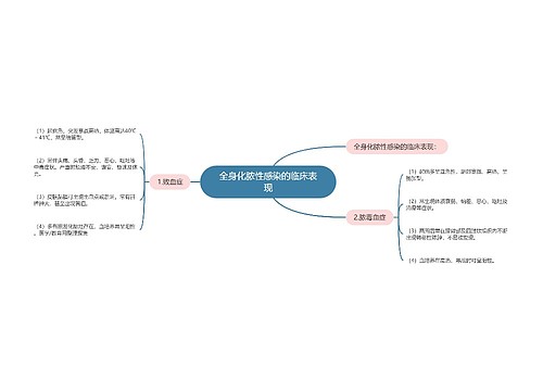 全身化脓性感染的临床表现