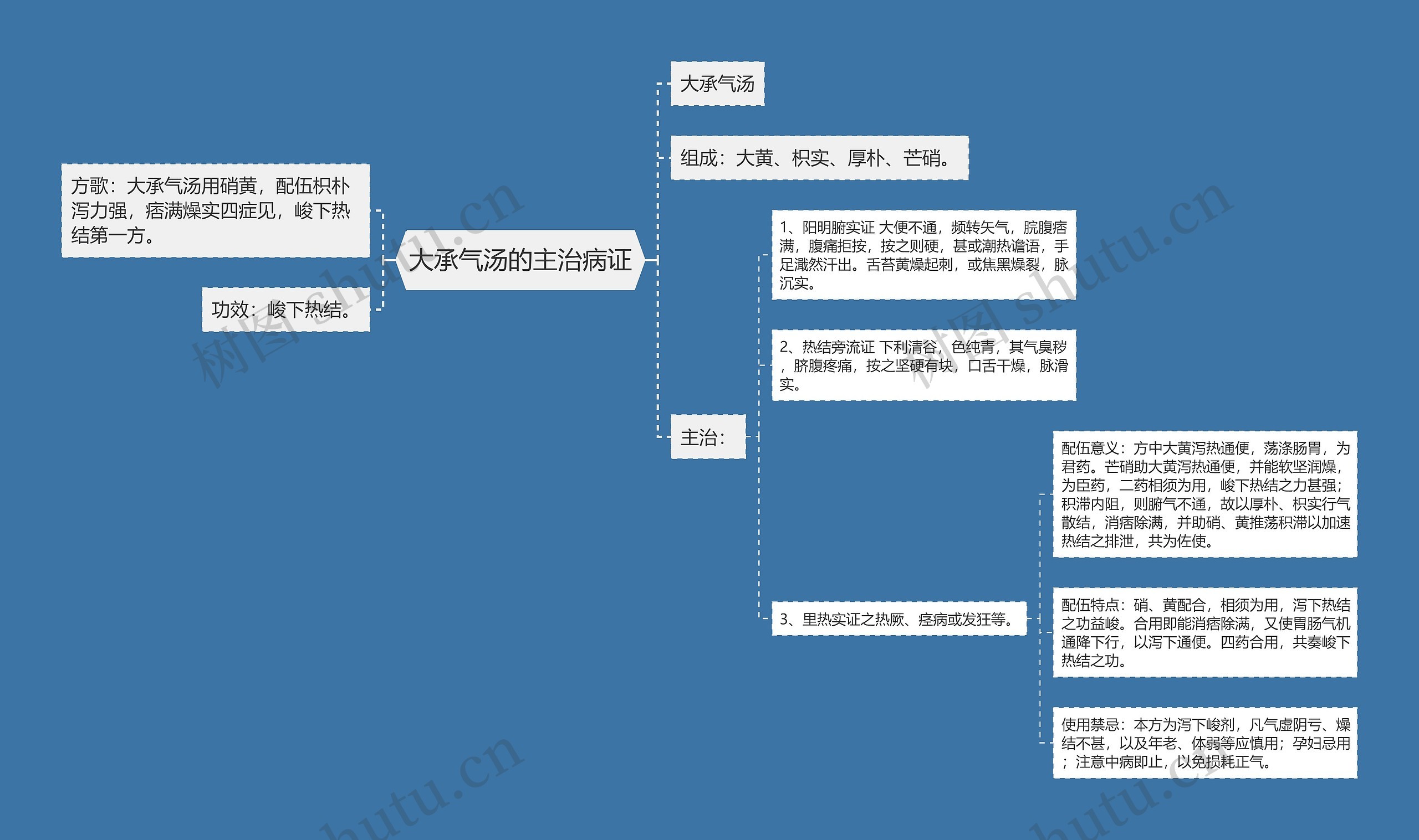 大承气汤的主治病证思维导图