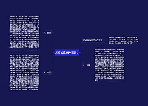 肺癌的家庭护理要点