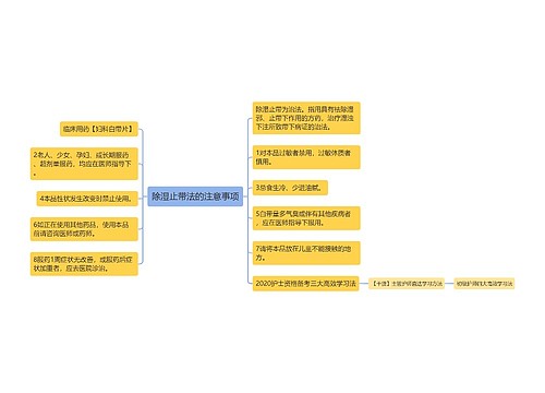 除湿止带法的注意事项