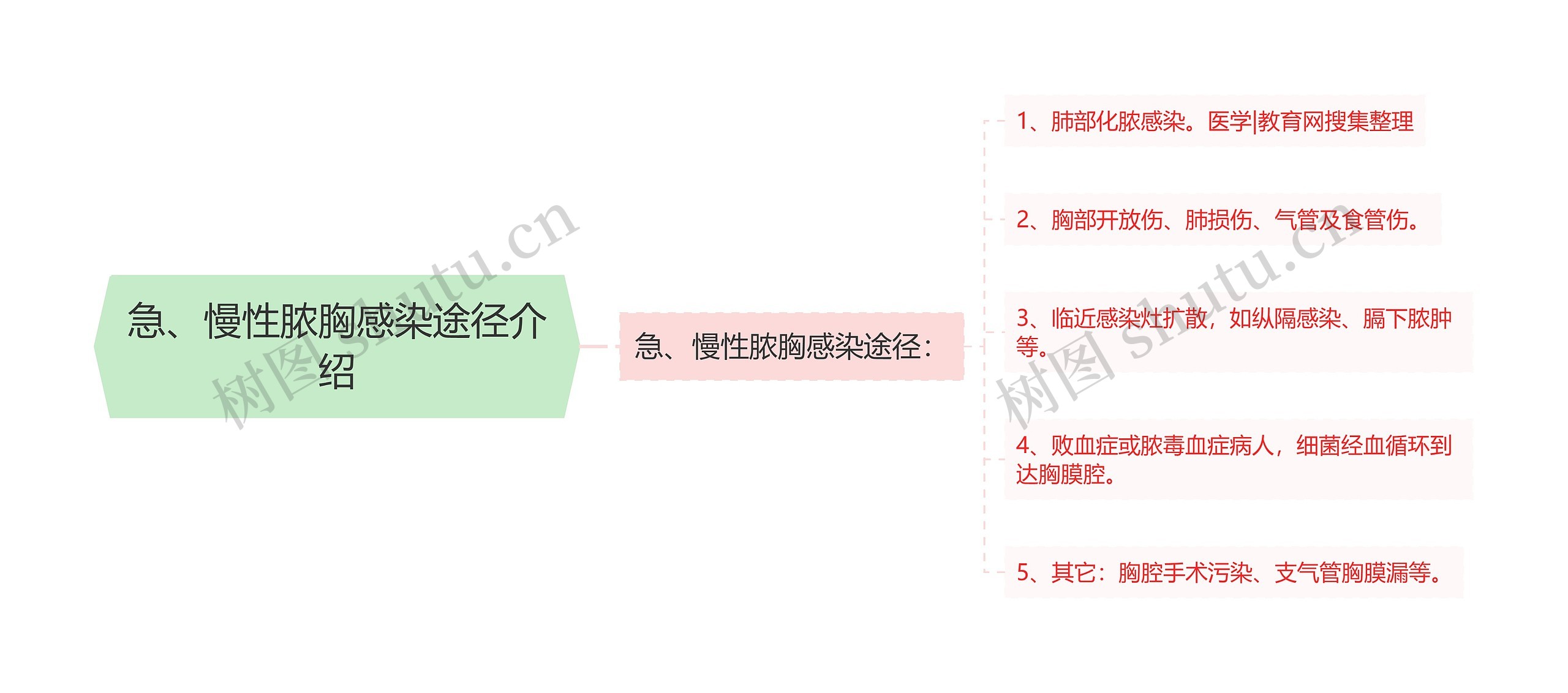 急、慢性脓胸感染途径介绍