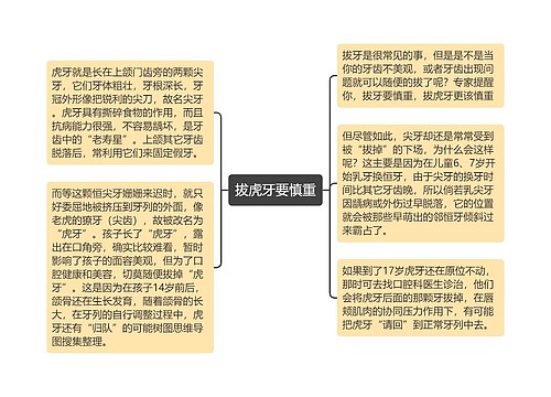 拔虎牙要慎重