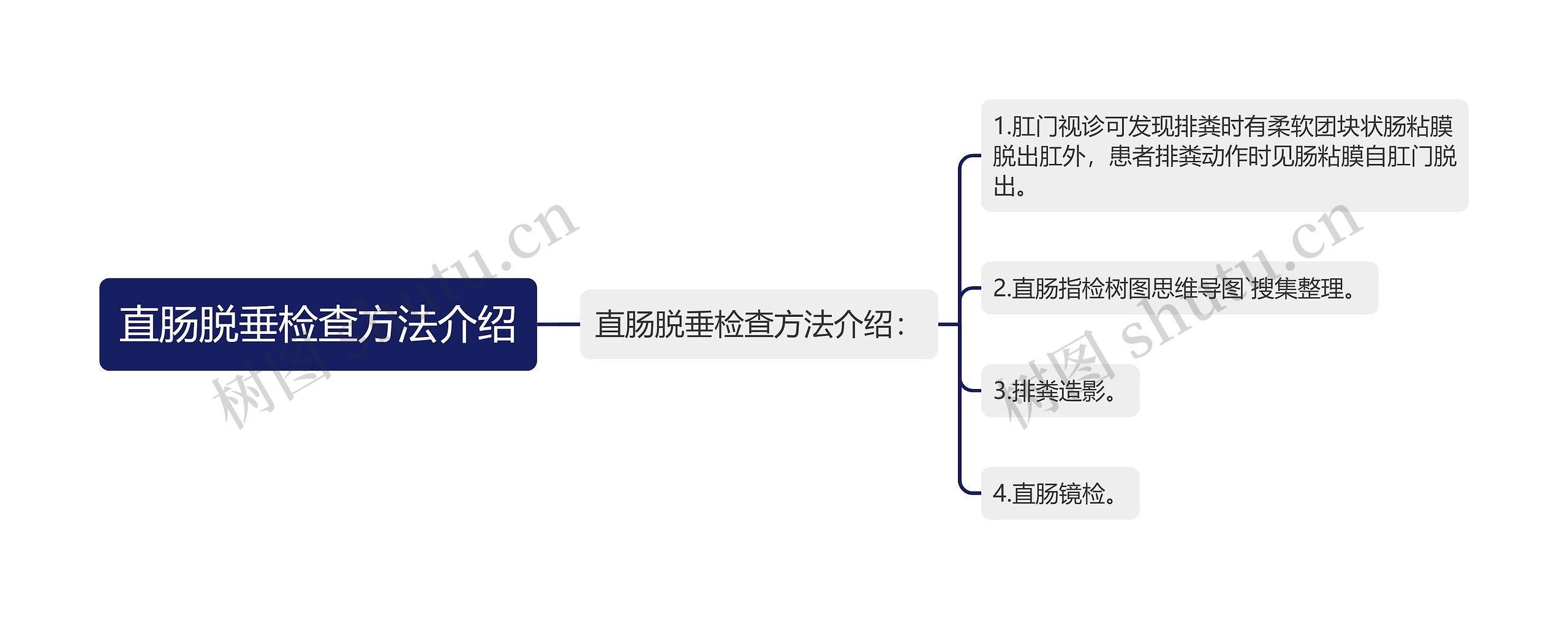 直肠脱垂检查方法介绍思维导图