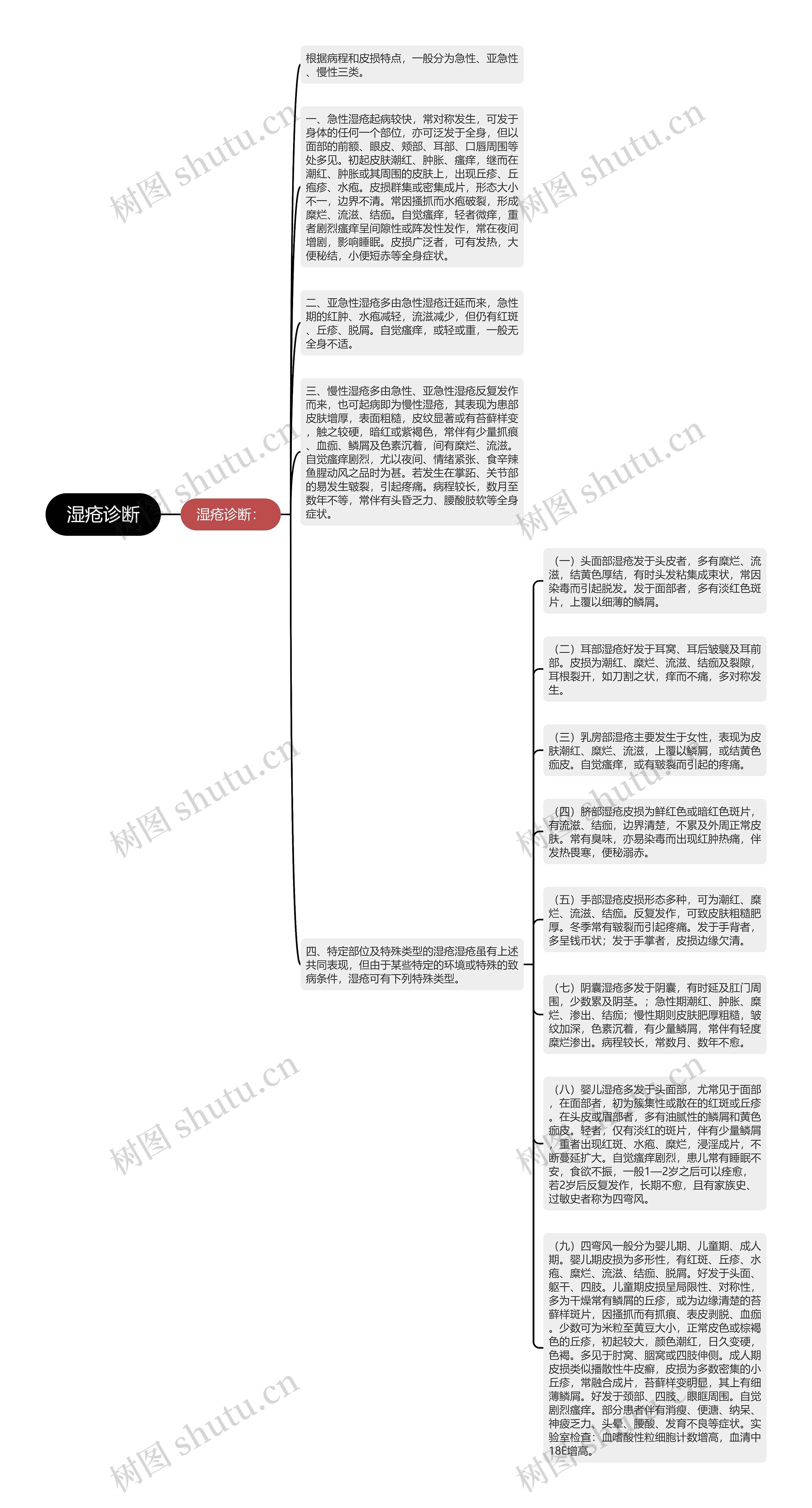 湿疮诊断思维导图