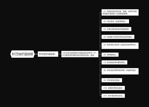 针刀治疗适应症