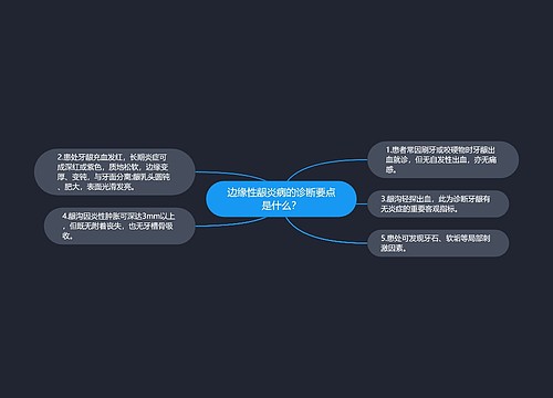 边缘性龈炎病的诊断要点是什么？