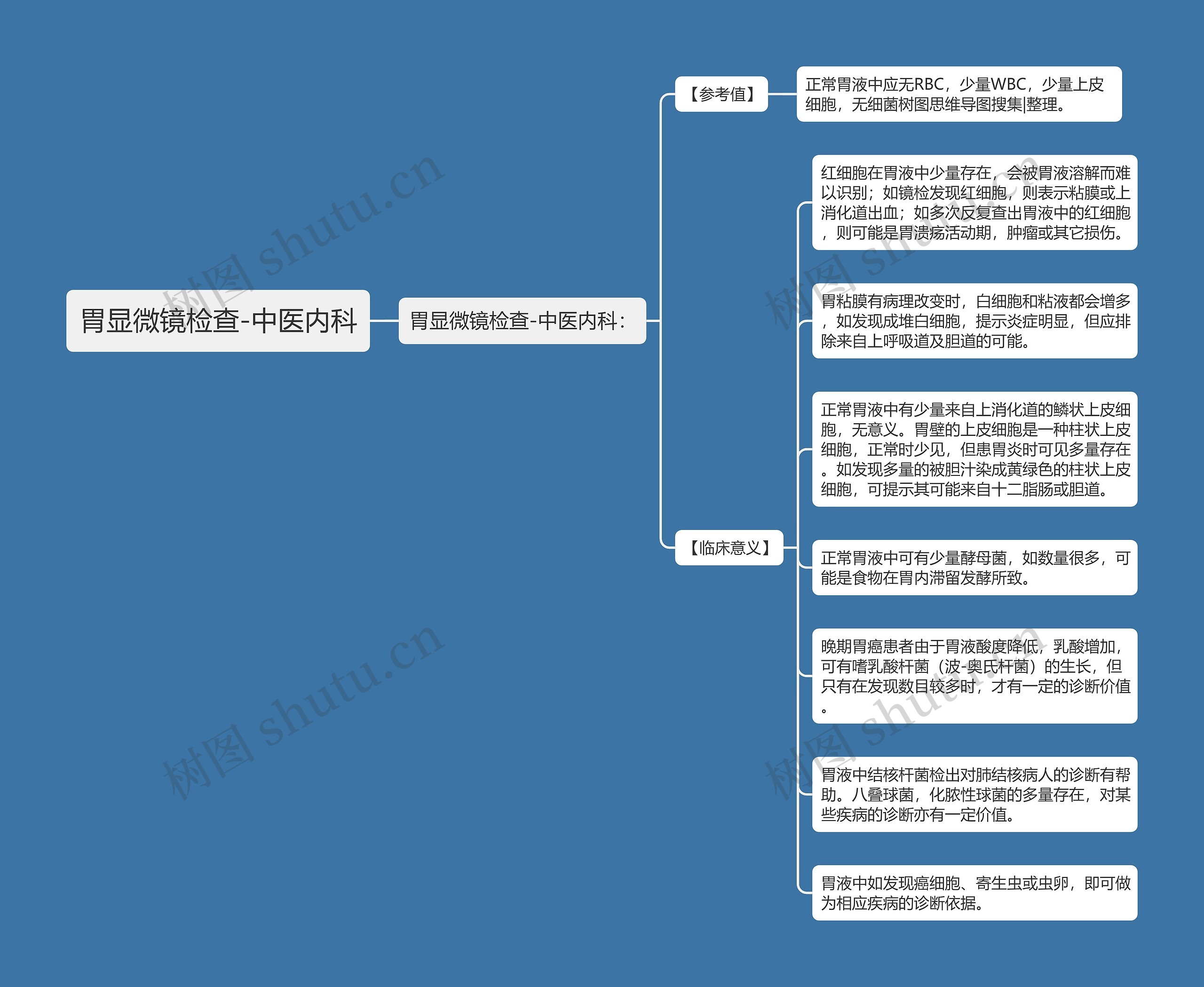 胃显微镜检查-中医内科思维导图