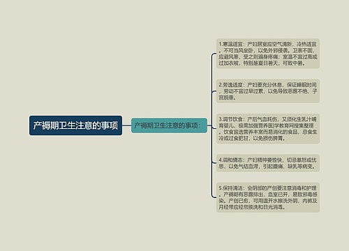 产褥期卫生注意的事项