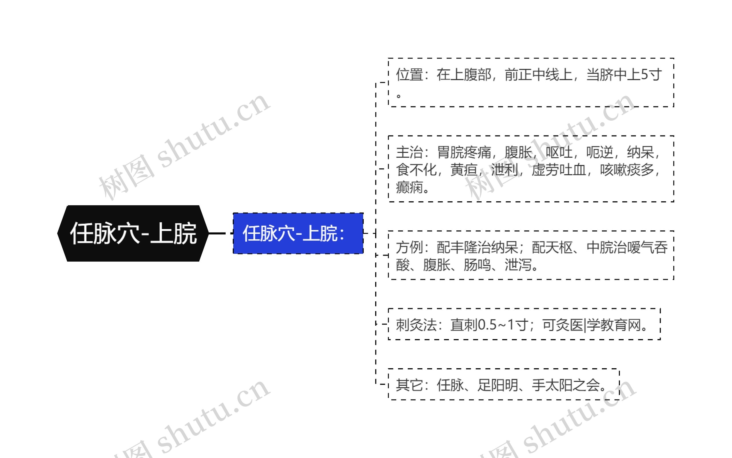 任脉穴-上脘思维导图