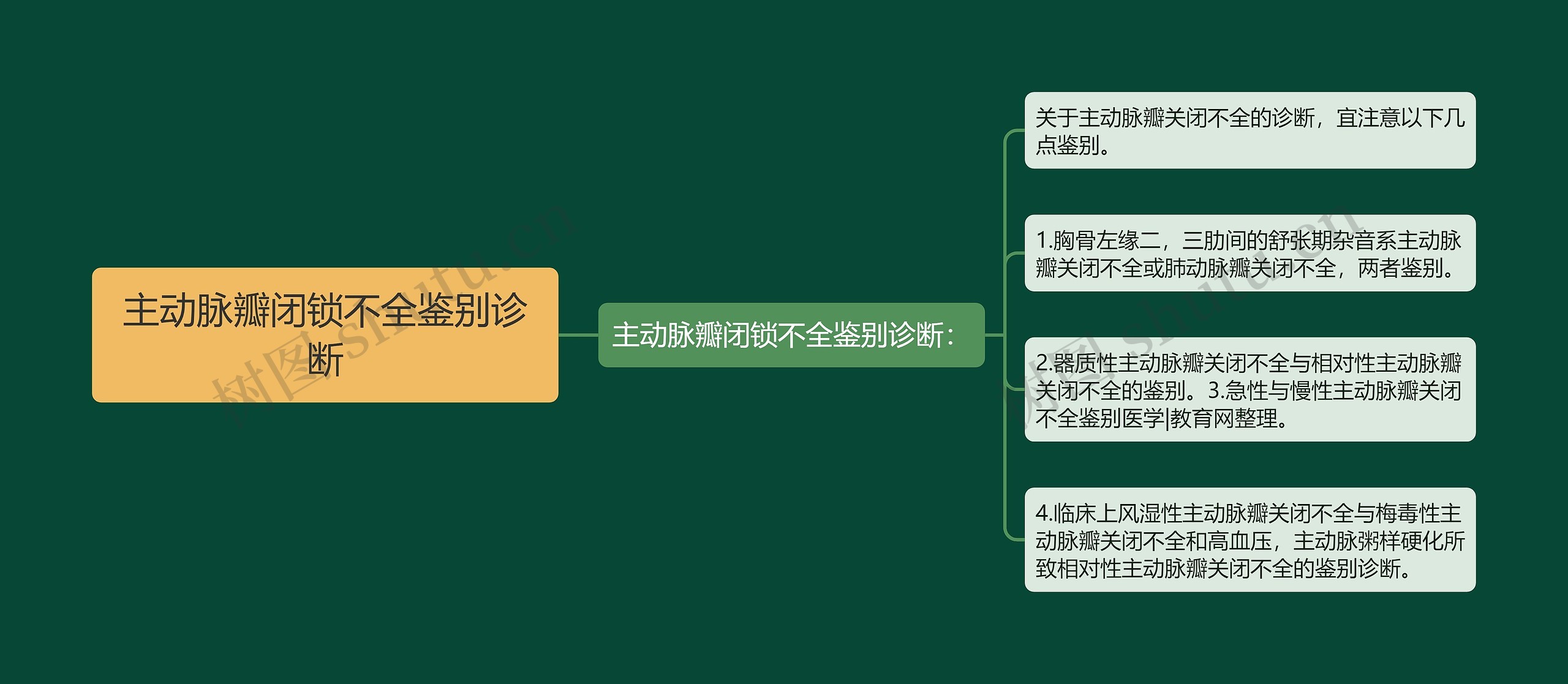 主动脉瓣闭锁不全鉴别诊断思维导图