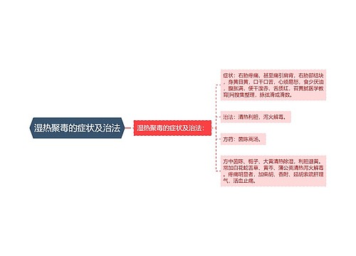 湿热聚毒的症状及治法