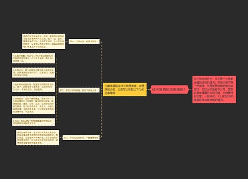 孩子发烧的应急措施？