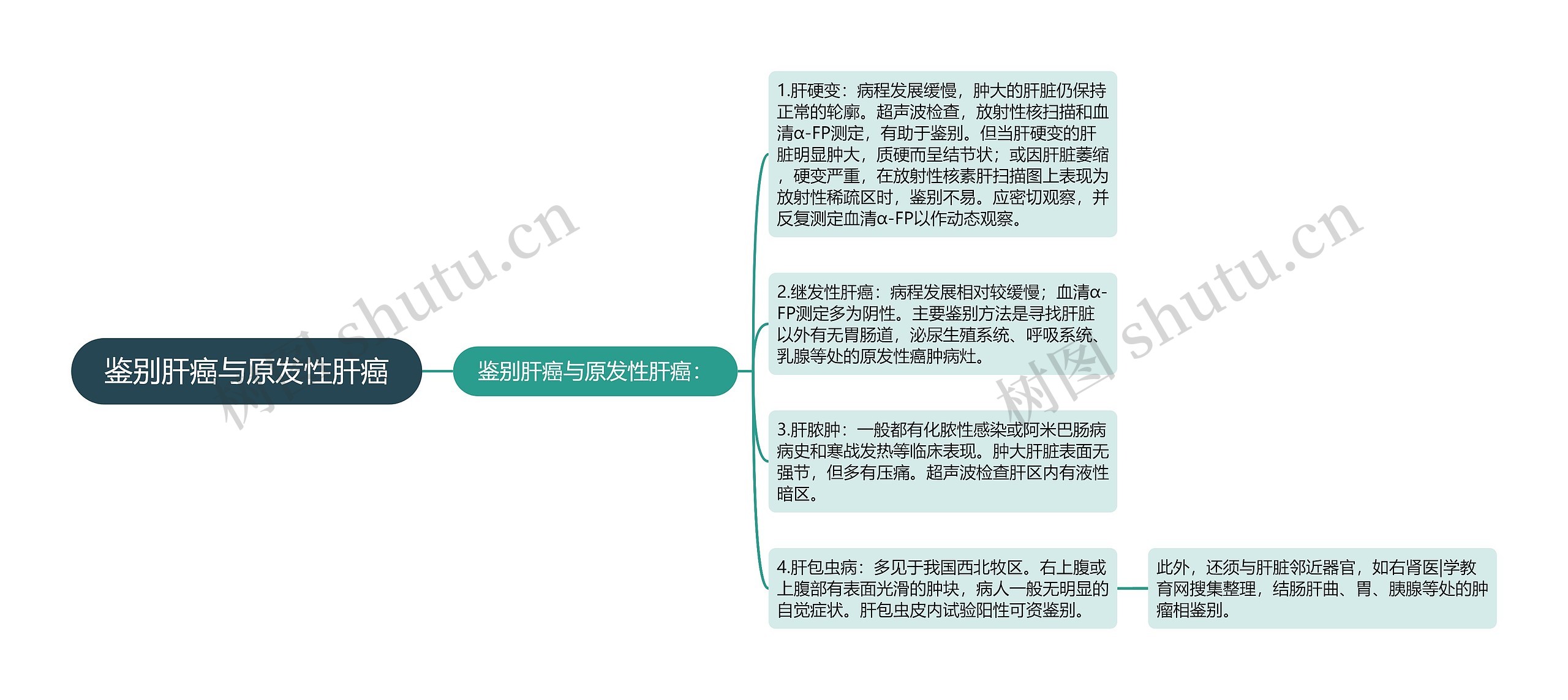 鉴别肝癌与原发性肝癌