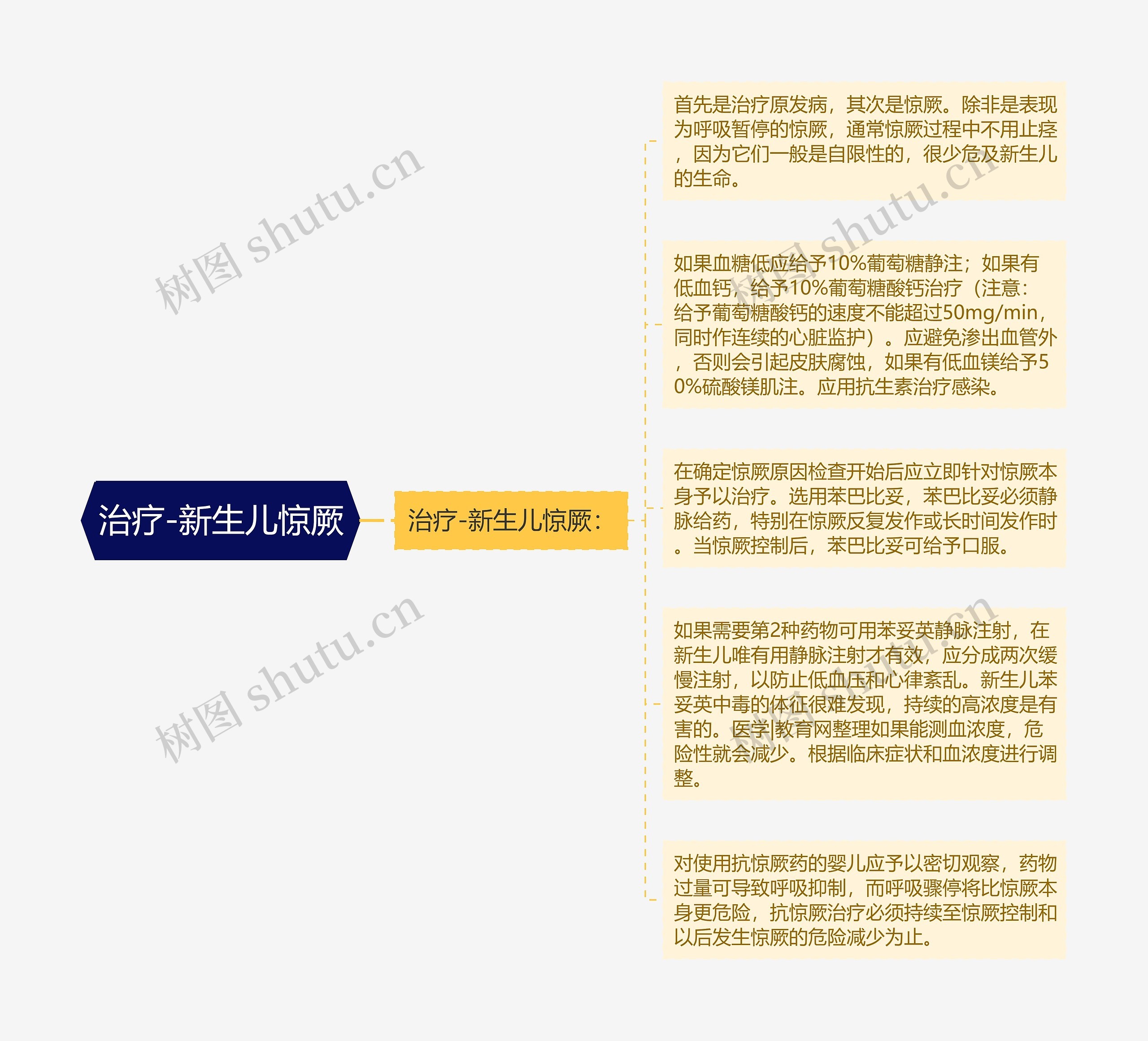 治疗-新生儿惊厥思维导图
