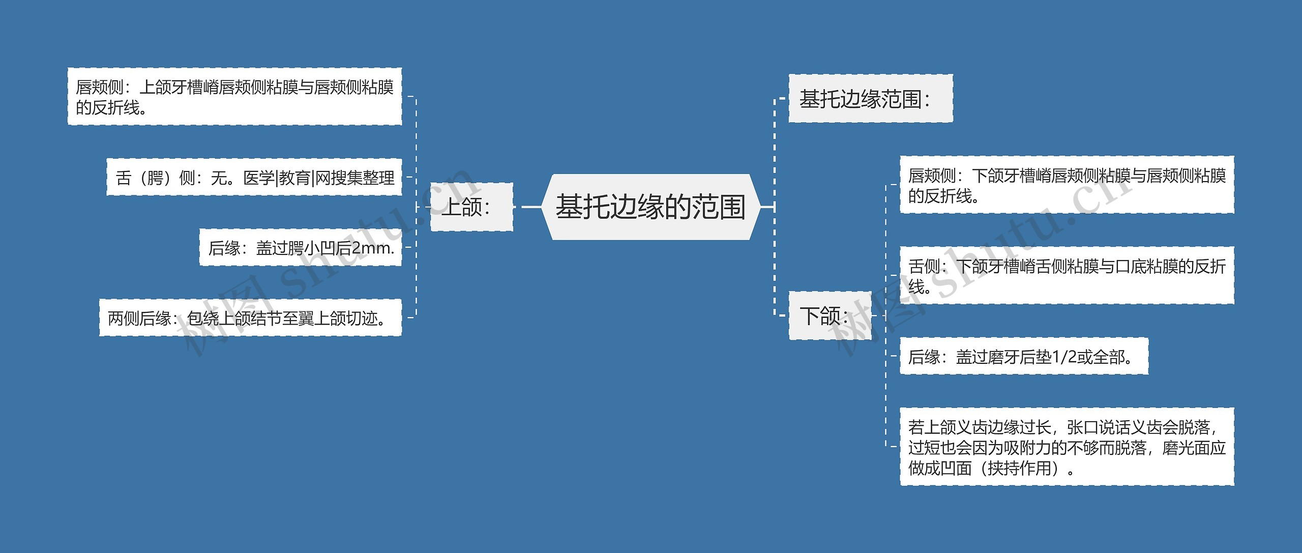 基托边缘的范围