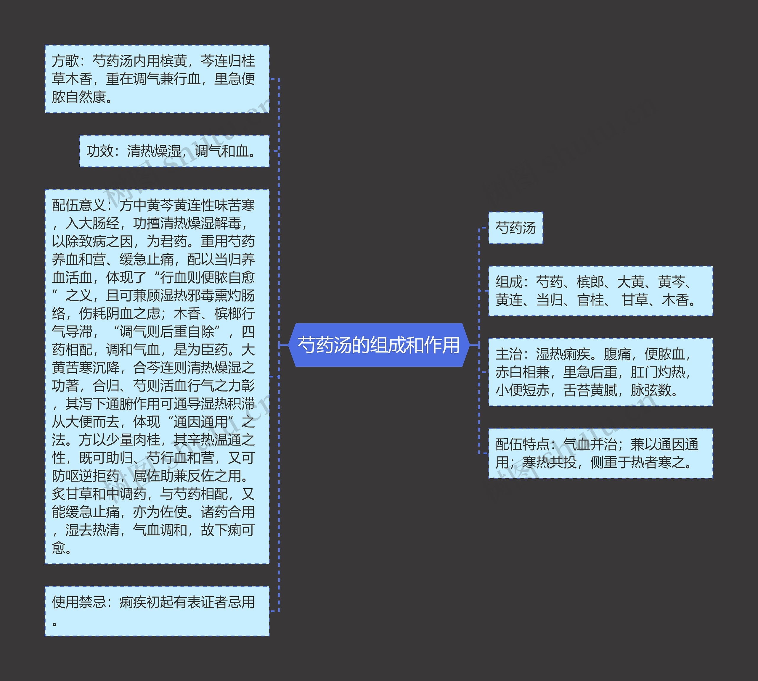 芍药汤的组成和作用