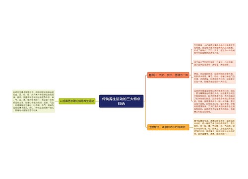 传统养生运动的三大特点归纳