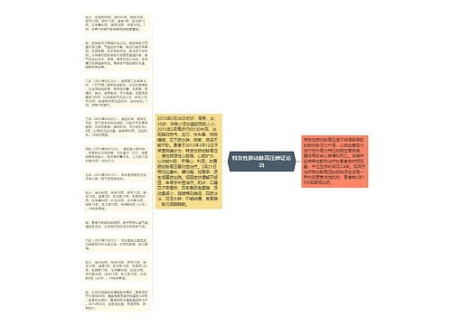 特发性肺动脉高压辨证论治