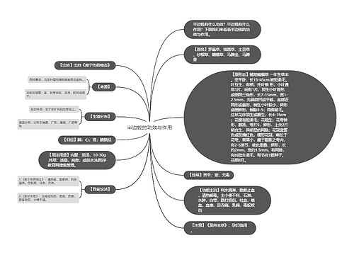 半边钱的功效与作用