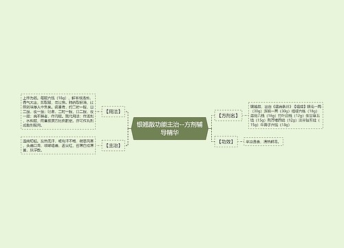 银翘散功能主治--方剂辅导精华