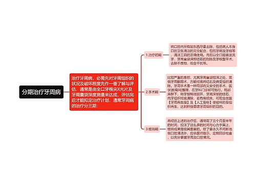 分期治疗牙周病