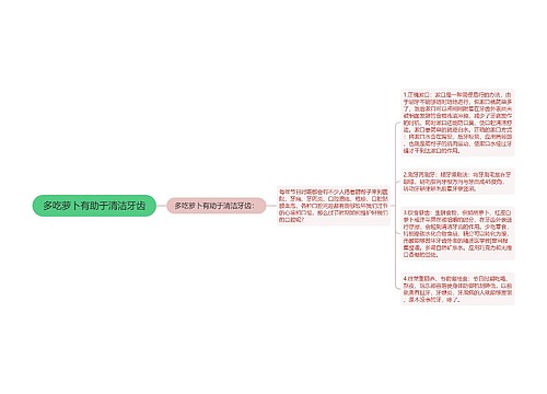 多吃萝卜有助于清洁牙齿