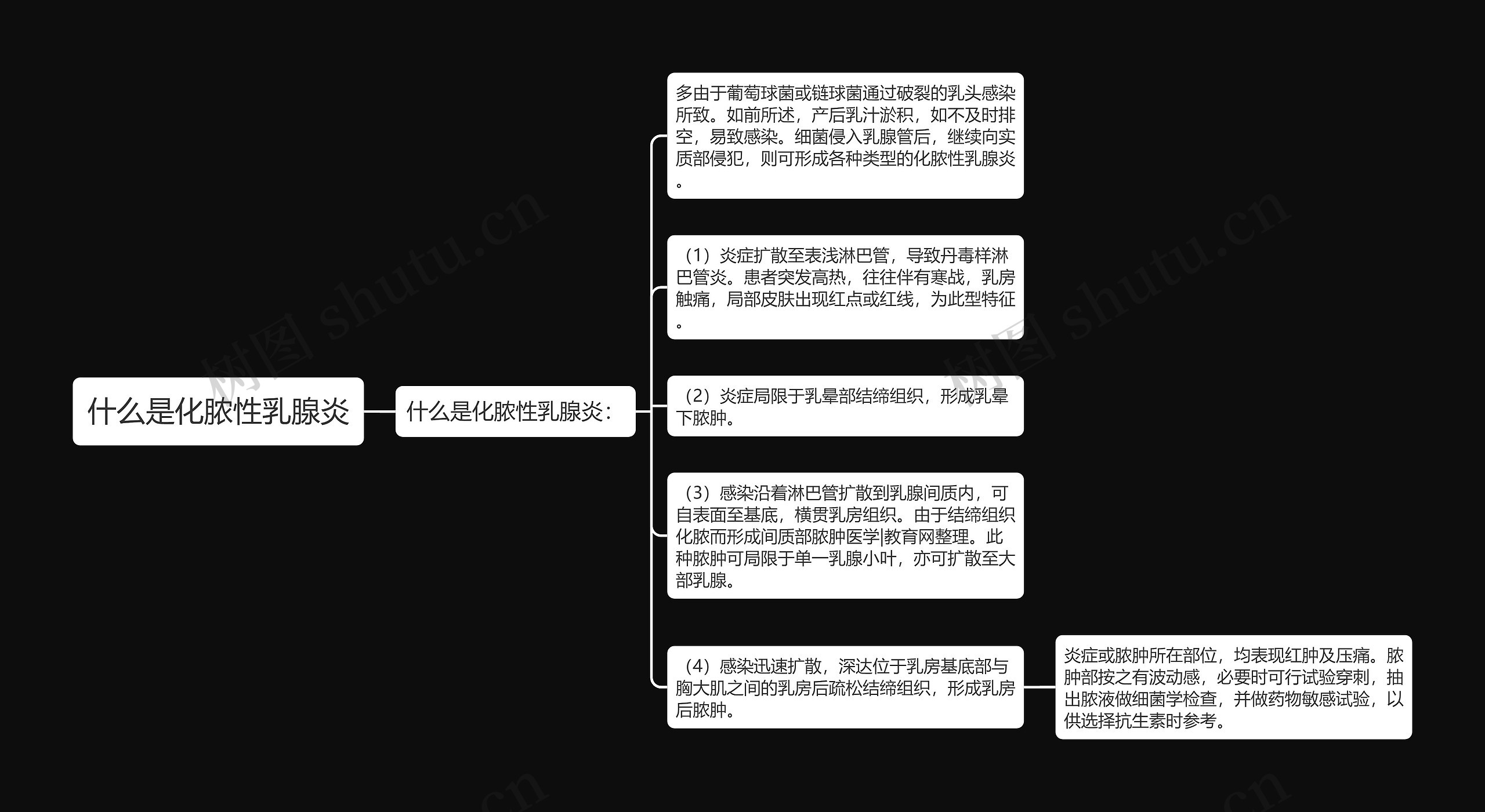 什么是化脓性乳腺炎思维导图