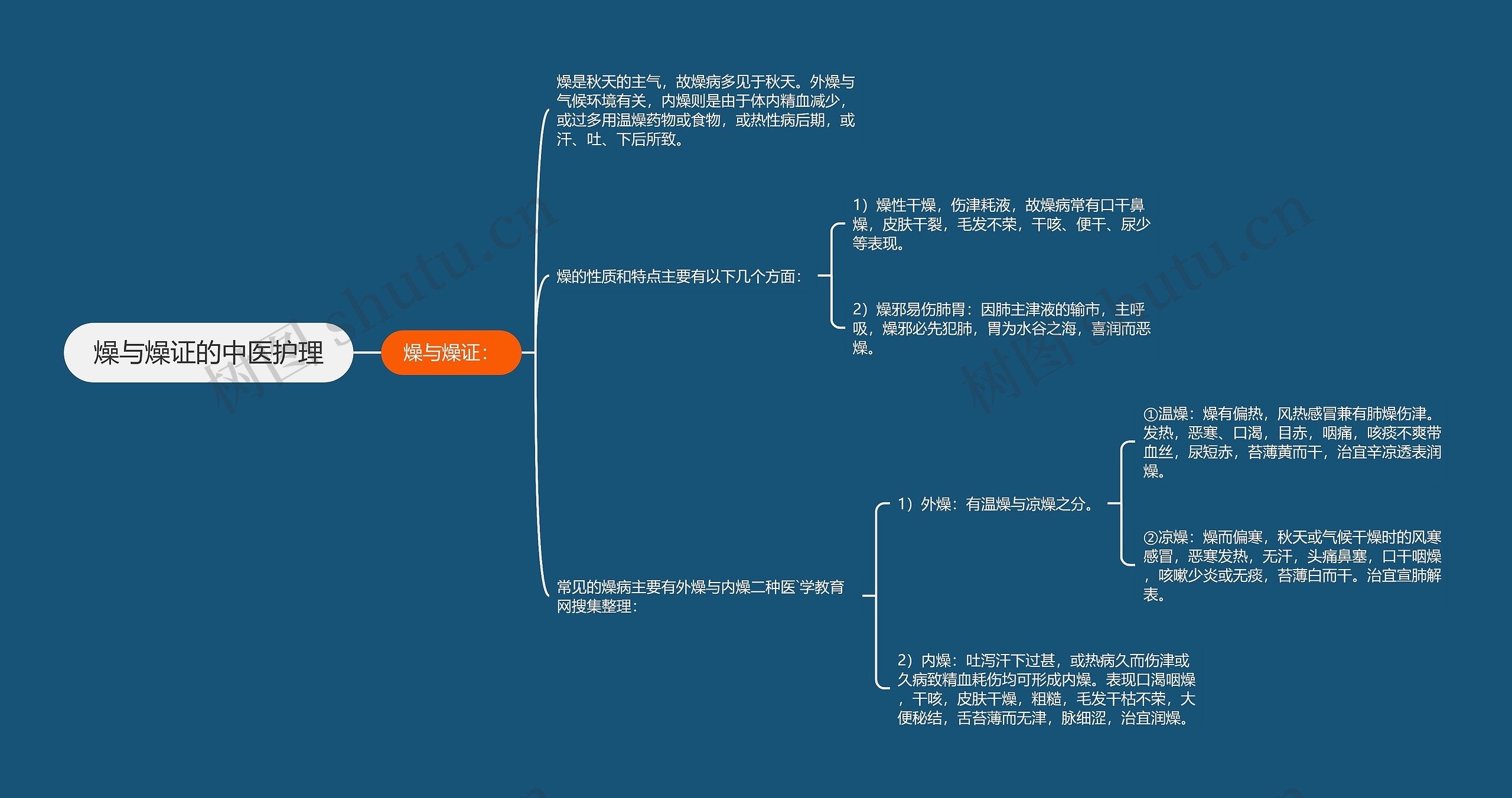 燥与燥证的中医护理思维导图