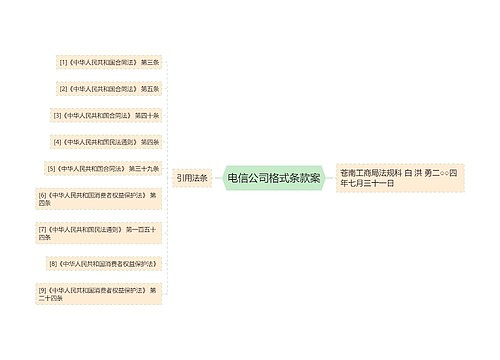 电信公司格式条款案