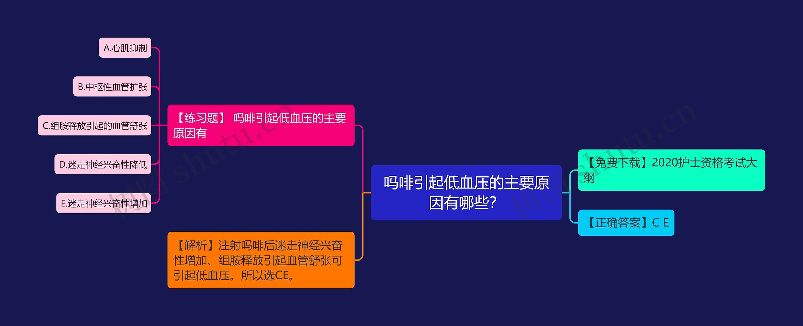 吗啡引起低血压的主要原因有哪些？思维导图