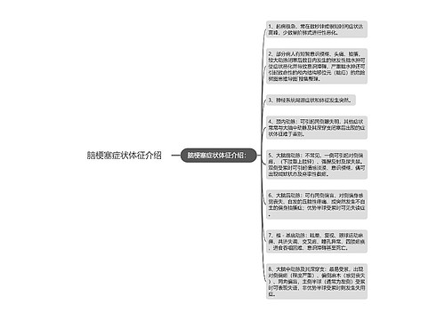 脑梗塞症状体征介绍