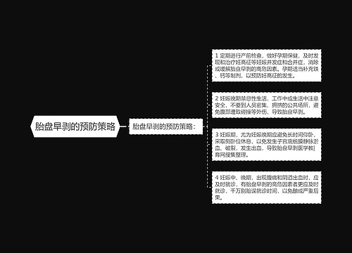 胎盘早剥的预防策略