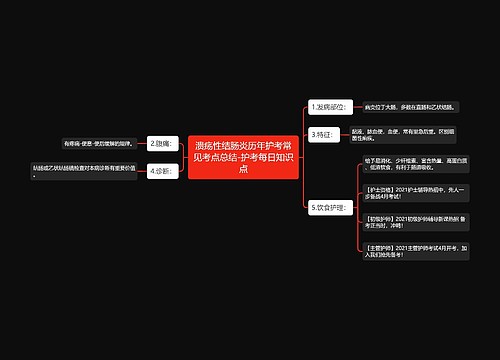 溃疡性结肠炎历年护考常见考点总结-护考每日知识点