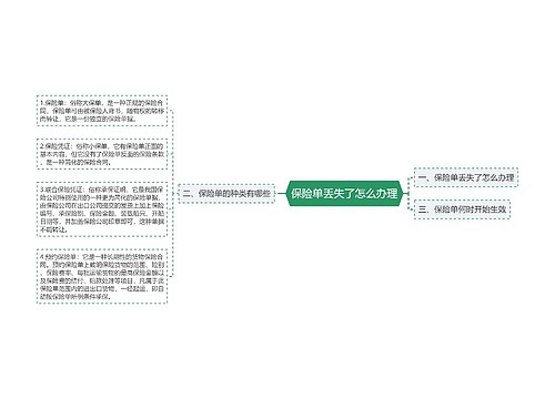 保险单丢失了怎么办理