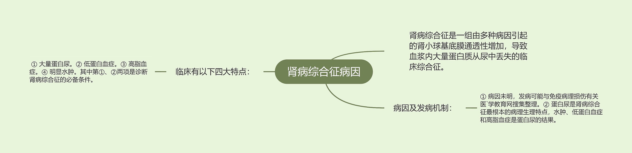 肾病综合征病因思维导图高清图 肾病综合征病因思维导图