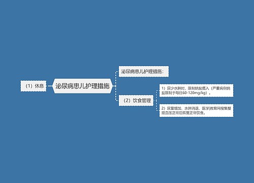 泌尿病患儿护理措施