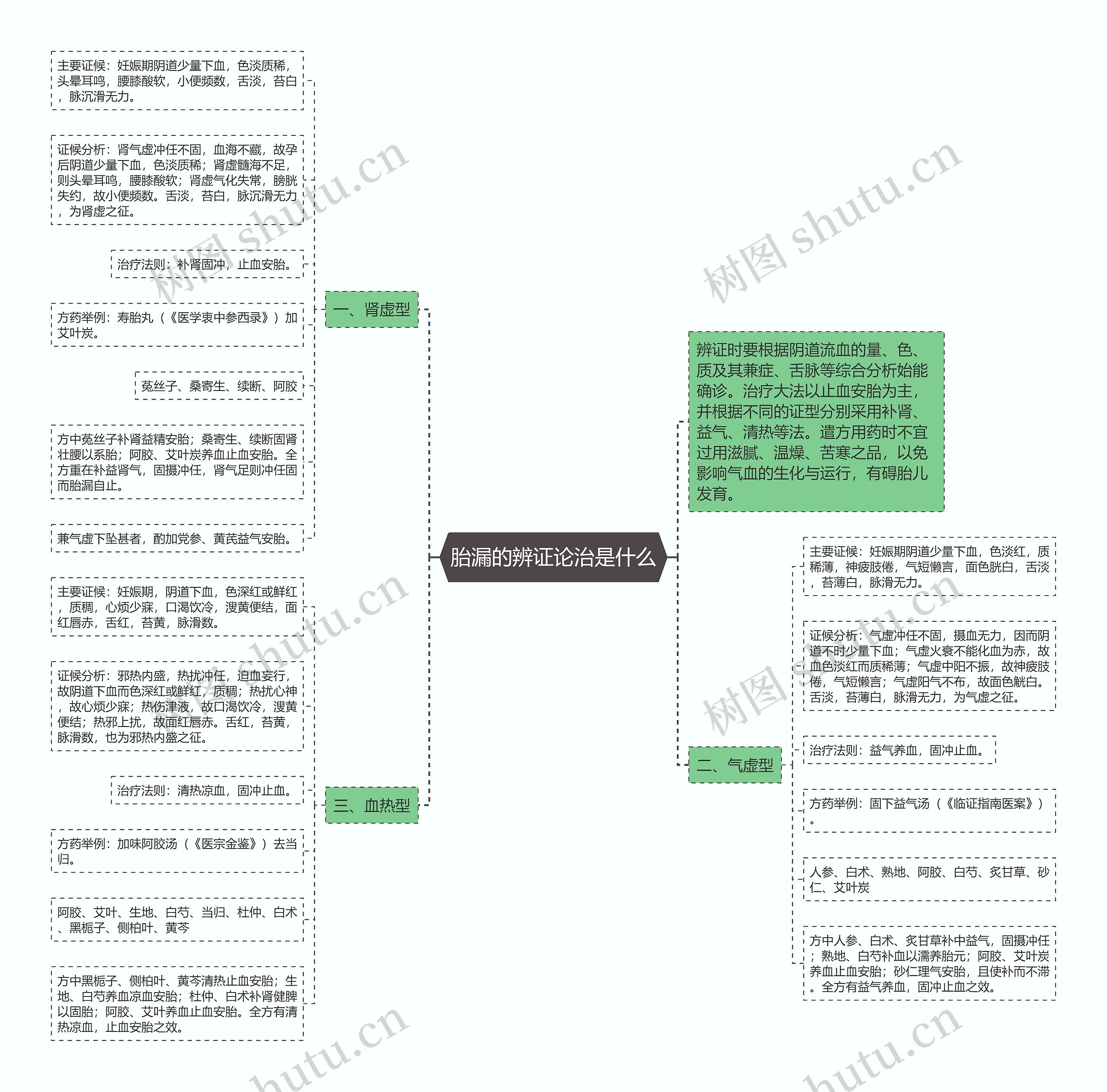 胎漏的辨证论治是什么思维导图