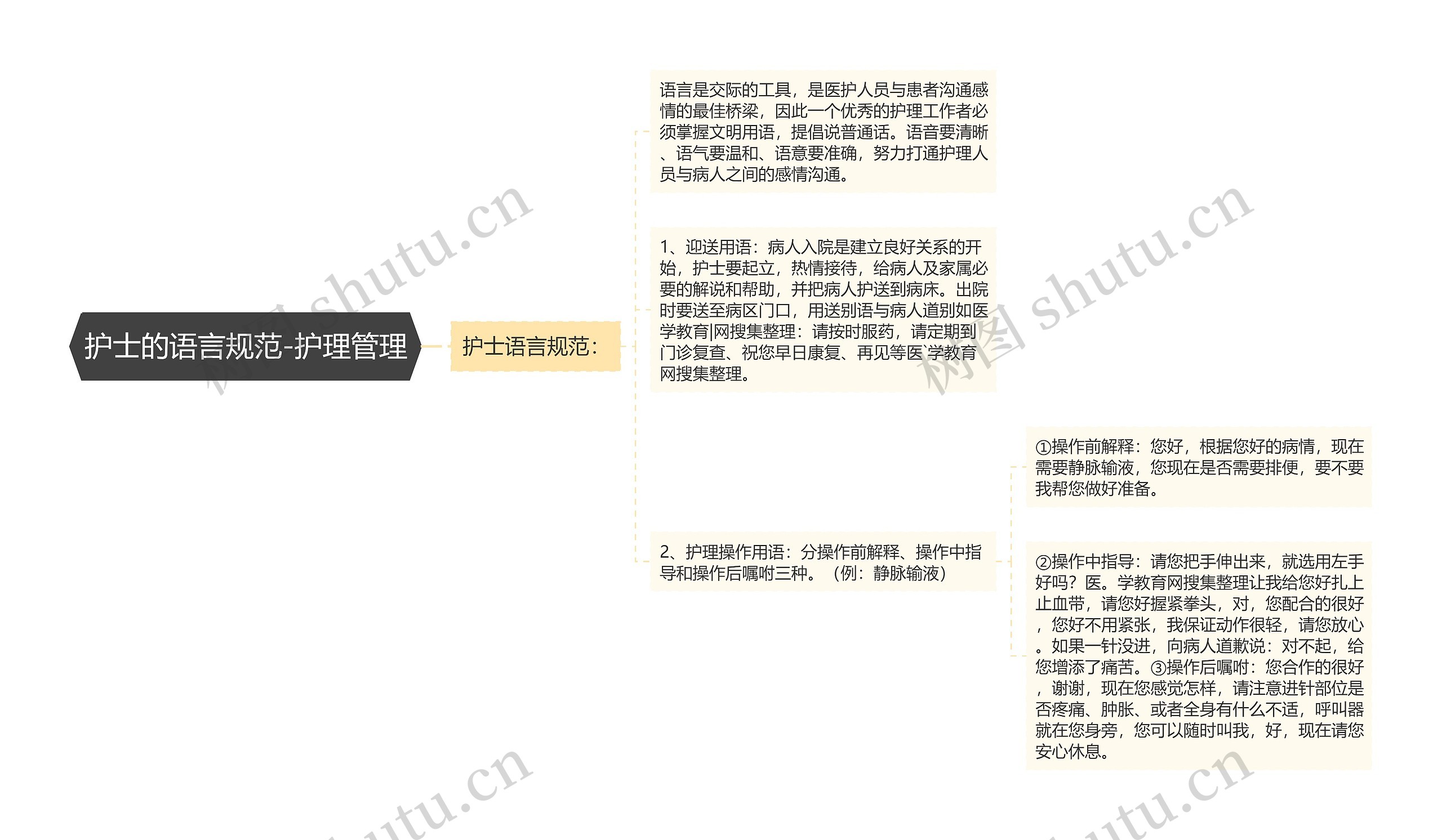 护士的语言规范-护理管理思维导图