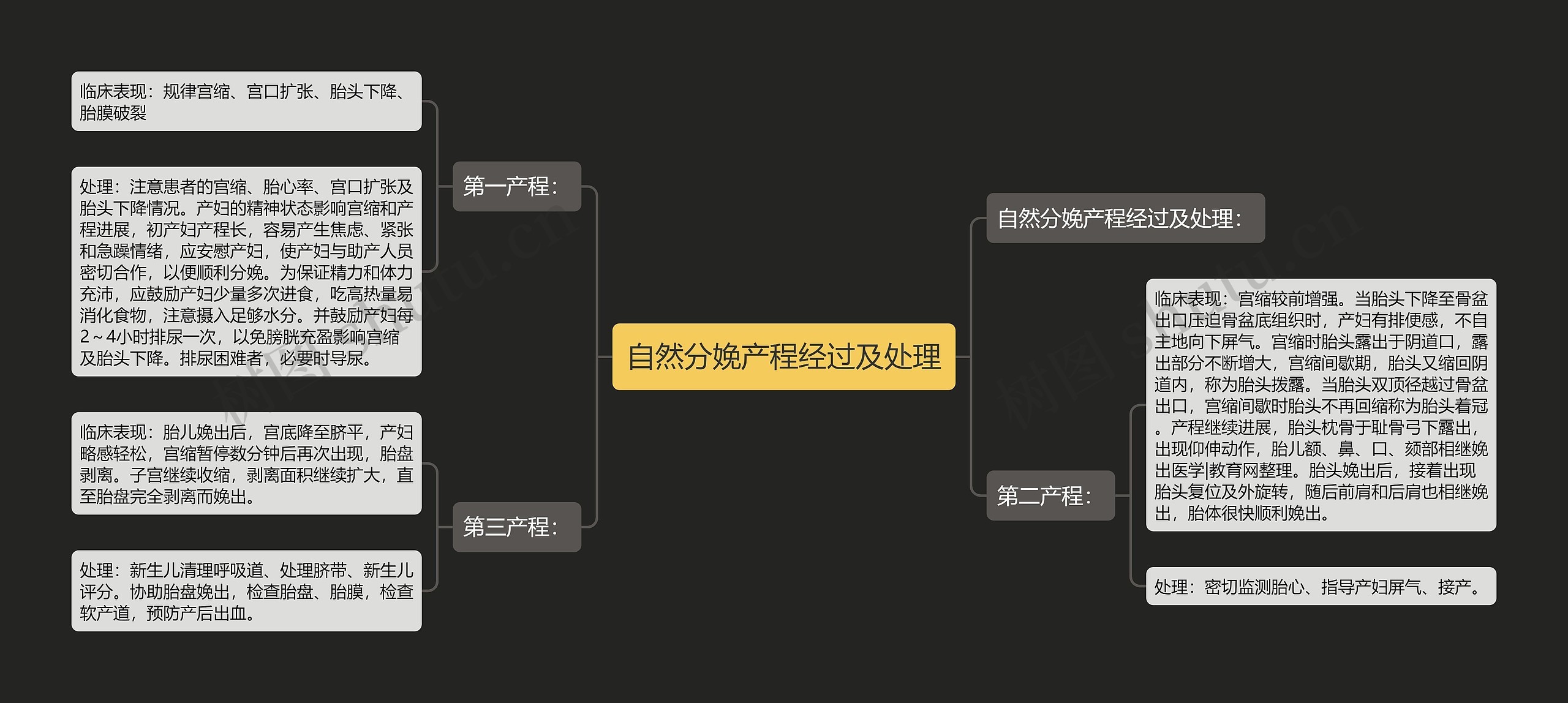 自然分娩产程经过及处理