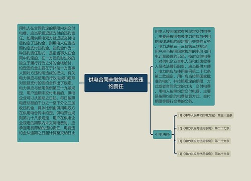 供电合同未缴纳电费的违约责任