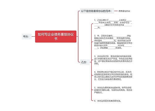 如何写企业债务重组协议书