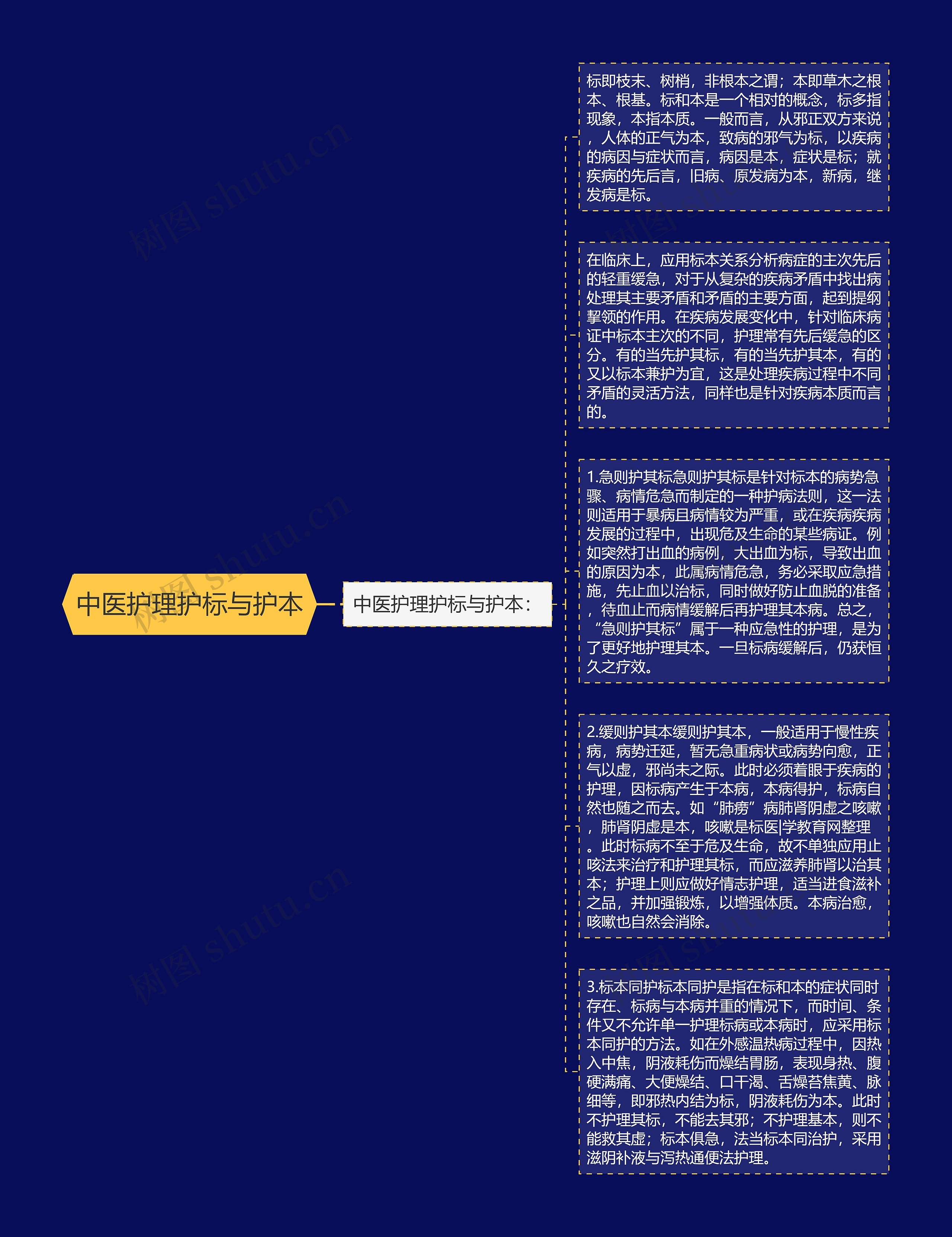 中医护理护标与护本思维导图
