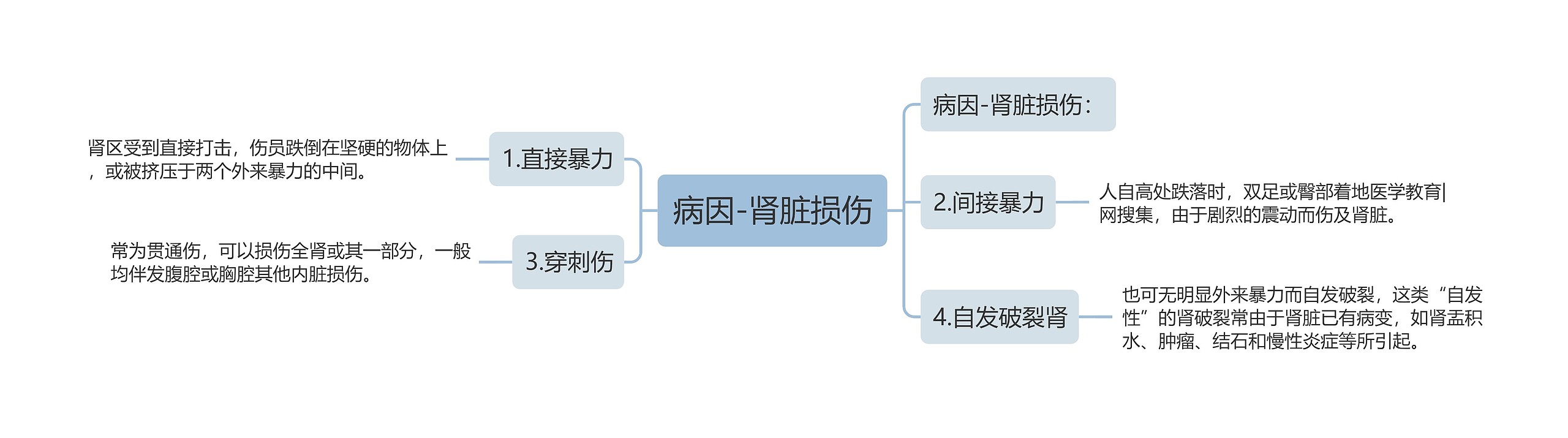 病因-肾脏损伤思维导图