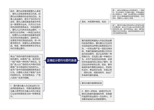 正确区分要约与要约邀请