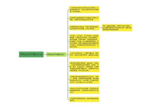 药物治疗护理的方法