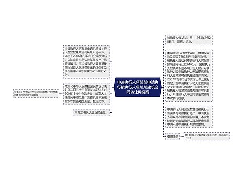 申请执行人何某某申请执行被执行人曾某某建筑合同转让纠纷案