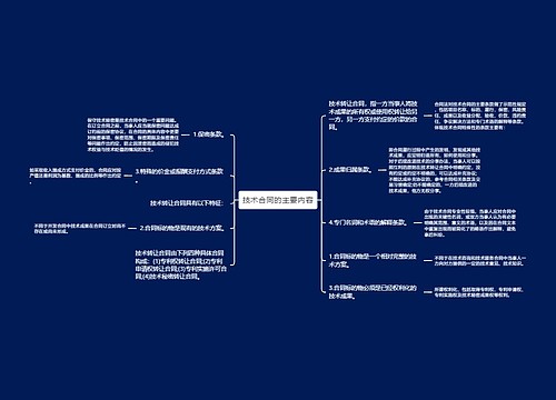 技术合同的主要内容
