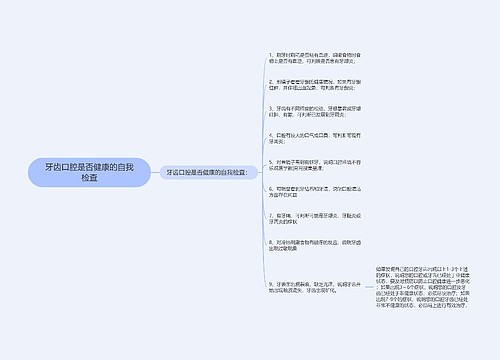 牙齿口腔是否健康的自我检查