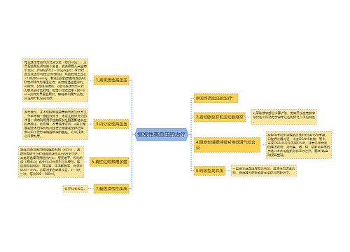 继发性高血压的治疗