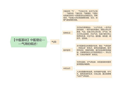 【中医基础】中医理论——气滞的概述！